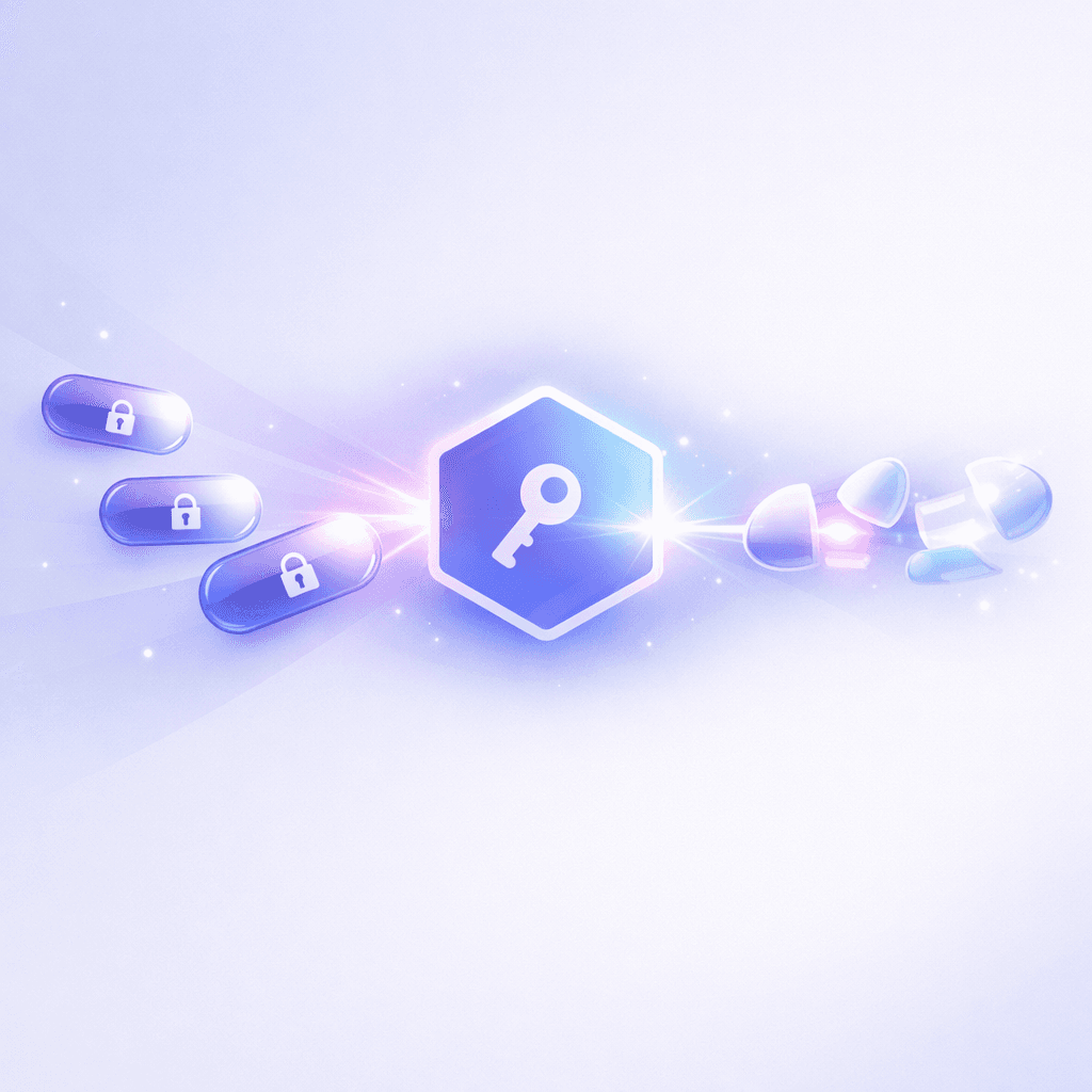 Concept visual for pending encrypted wallet message delivery